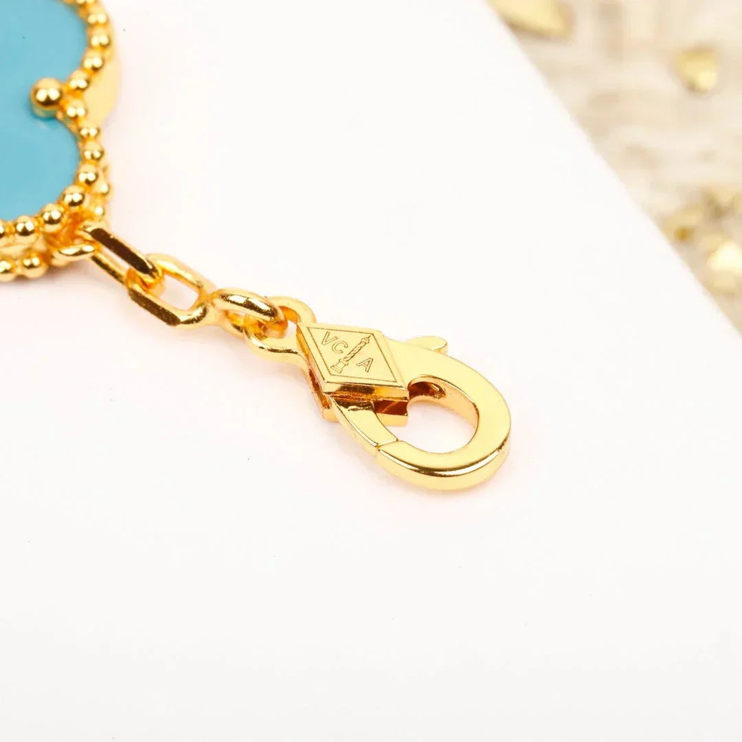 [sparkle Jewelry ] CLOVER 5 MOTIF TURQUOISE BRACELET COLLECTION