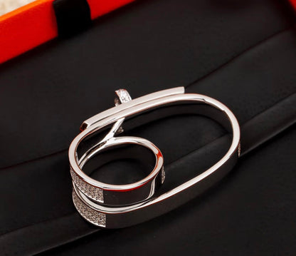 [sparkle Jewellery]Kelly Gavroche Double Finger Ring