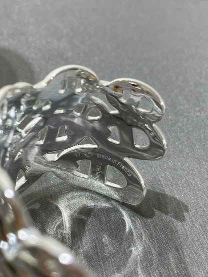 [sparkle Jewellery]H Chaîne d'Ancre Enchaînée Wide Cuff Bracelet