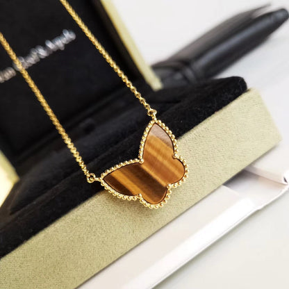 [sparkle Jewelry ] TIGER__ EYE BUTTERFLY NECKLACE