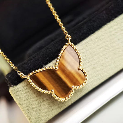 [sparkle Jewelry ] TIGER__ EYE BUTTERFLY NECKLACE