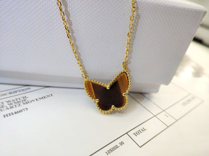 [sparkle Jewelry ] TIGER__ EYE BUTTERFLY NECKLACE