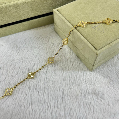 [sparkle Jewelry ]CLOVER 6 MOTIF DIAMOND LASER BRACELET