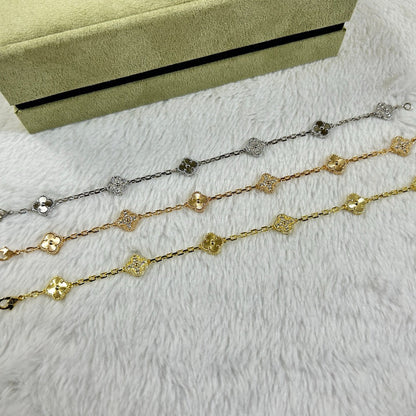 [sparkle Jewelry ]CLOVER 6 MOTIF DIAMOND LASER BRACELET