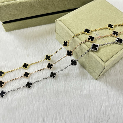 [sparkle Jewelry ]CLOVER 6 MOTIF  ONYXS BRACELET