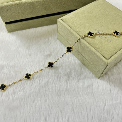 [sparkle Jewelry ]CLOVER 6 MOTIF  ONYXS BRACELET