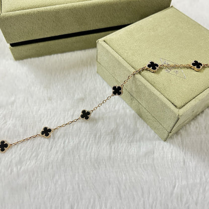 [sparkle Jewelry ]CLOVER 6 MOTIF  ONYXS BRACELET