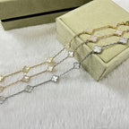 [sparkle Jewelry ]CLOVER 6 MOTIF WHITE MOP BRACELET