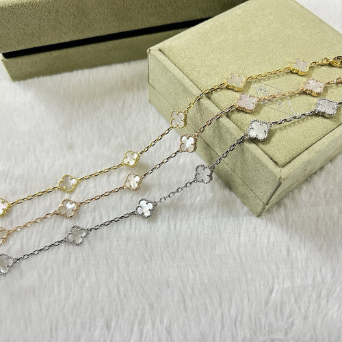 [sparkle Jewelry ]CLOVER 6 MOTIF WHITE MOP BRACELET