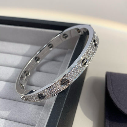 [Sparkle]KLASSISCHER 6.1MM LOVE ARMREIF – DIAMANT PAVÉ & SCHWARZE KERAMIK