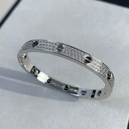 [Sparkle]KLASSISCHER 6.1MM LOVE ARMREIF – DIAMANT PAVÉ & SCHWARZE KERAMIK
