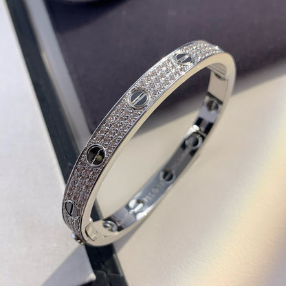 [Sparkle]KLASSISCHER 6.1MM LOVE ARMREIF – DIAMANT PAVÉ & SCHWARZE KERAMIK