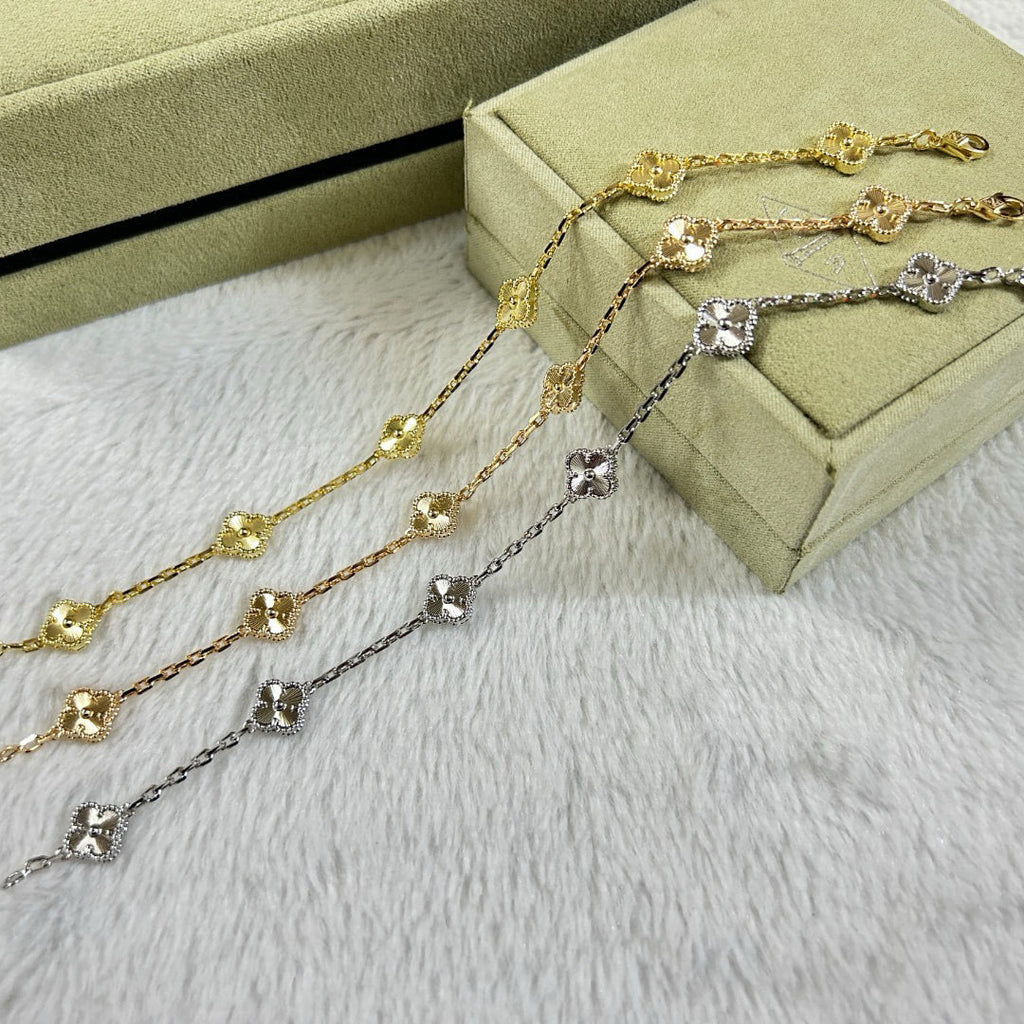 [sparkle Jewelry ]CLOVER 6 MOTIF DIAMOND BRACELET