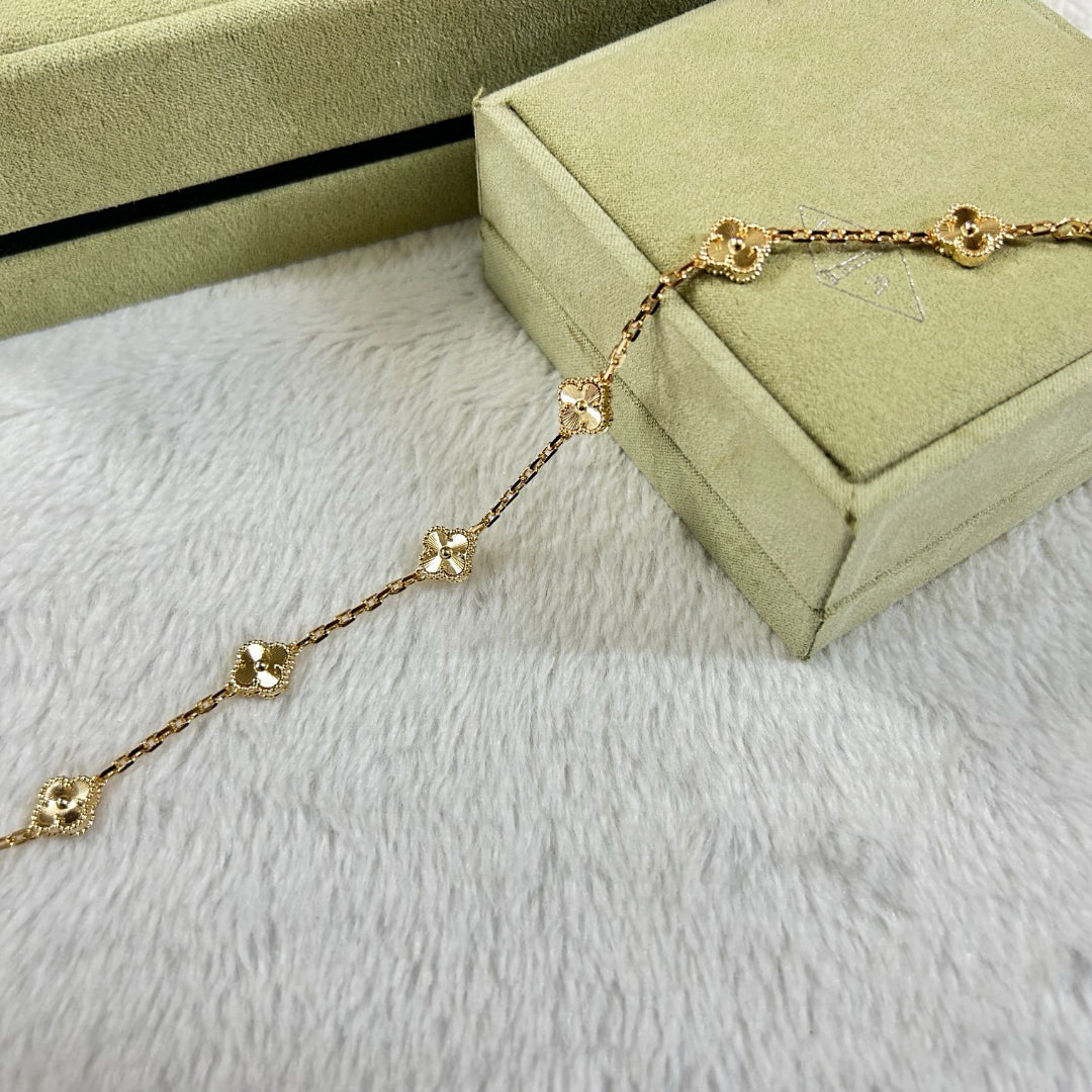 [sparkle Jewelry ]CLOVER 6 MOTIF DIAMOND BRACELET