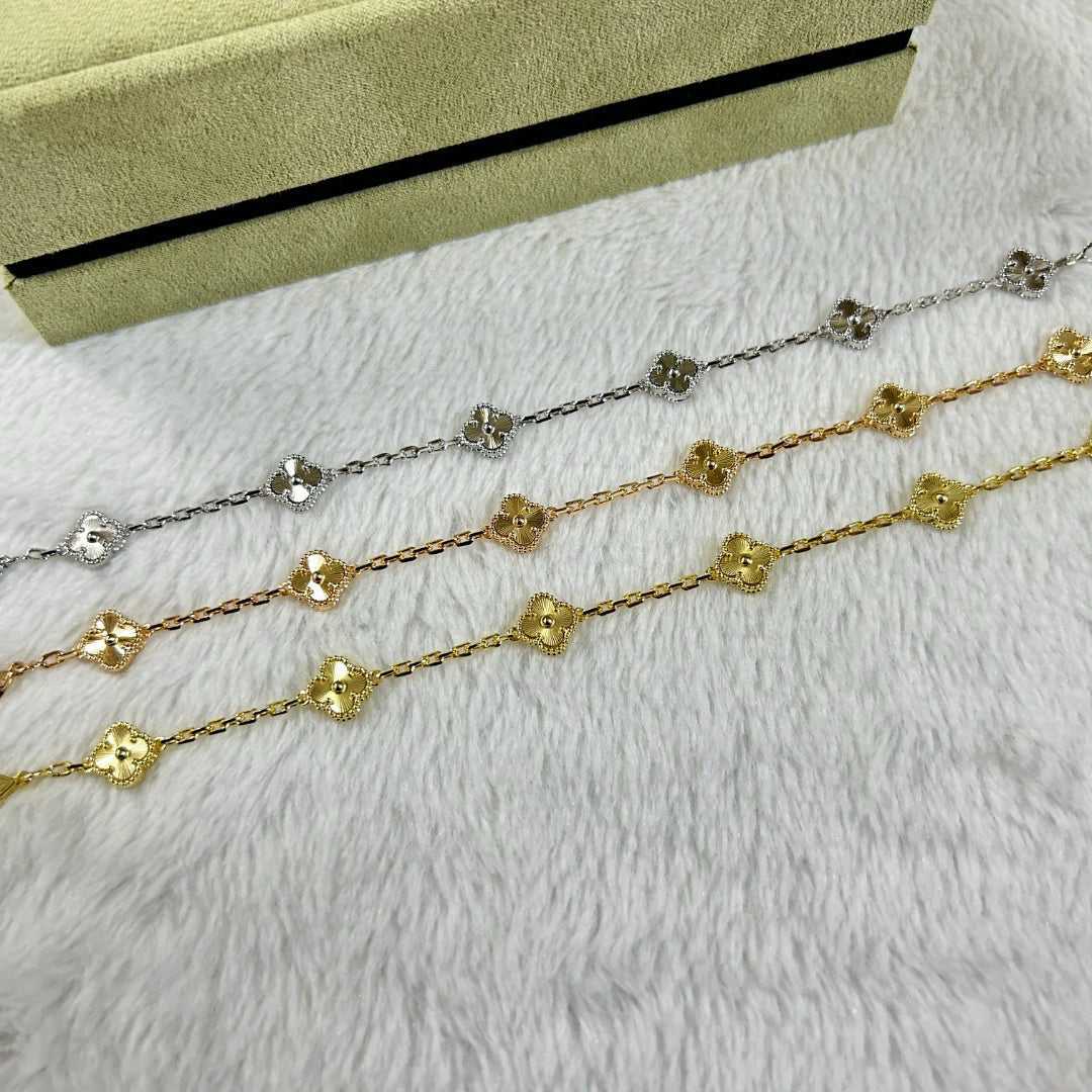 [sparkle Jewelry ]CLOVER 6 MOTIF DIAMOND BRACELET