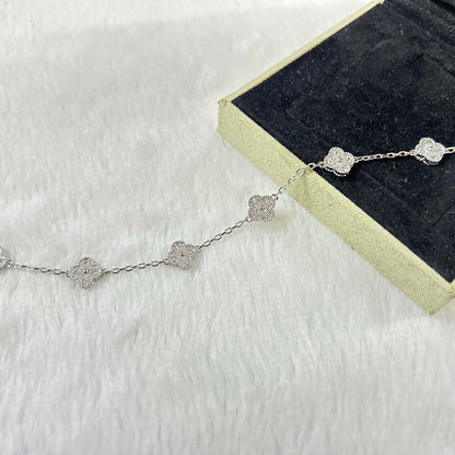 [sparkle Jewelry ]CLOVER 6 MOTIF DIAMOND BRACELET