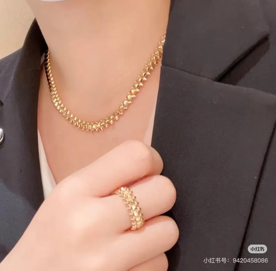 [sparkle Jewelery]Clash Rivet Necklace