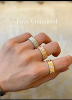 [Sparkle Jewelery]2026 New Arrival LOVE Unlimited Diamond Grooved Ring