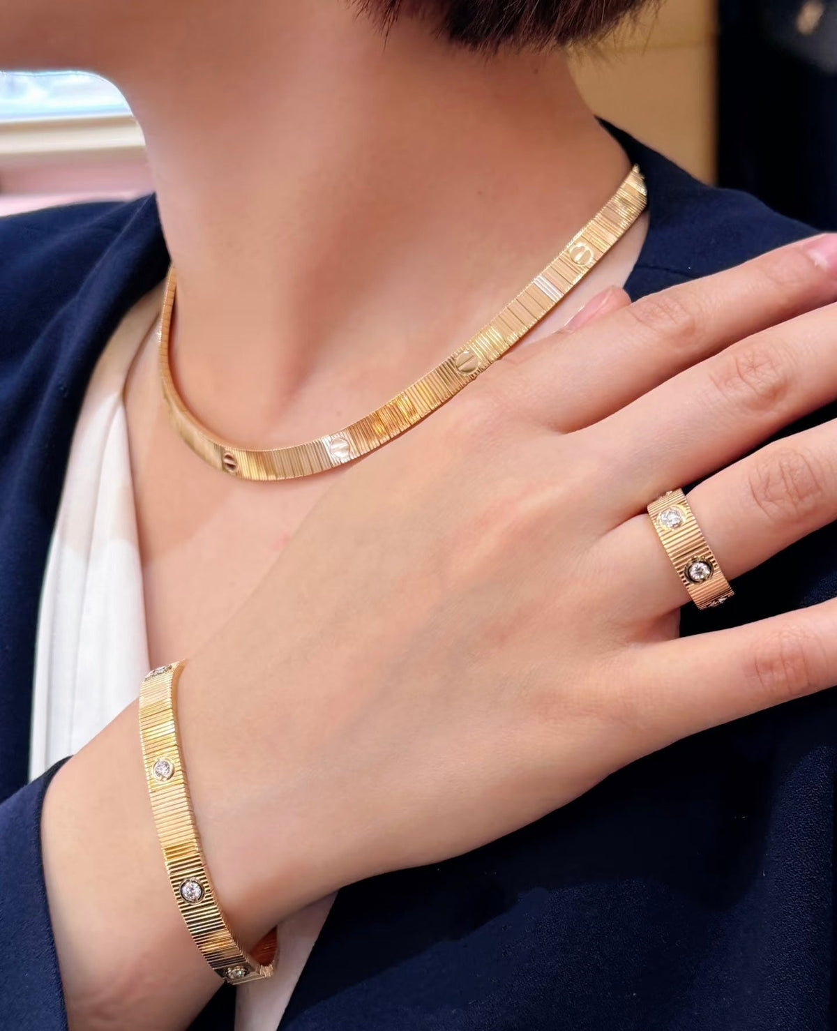 [Sparkle Jewelery]2026 New Arrival LOVE Unlimited Diamond Grooved Ring