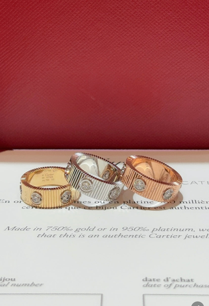 [Sparkle Jewelery]2026 New Arrival LOVE Unlimited Diamond Grooved Ring