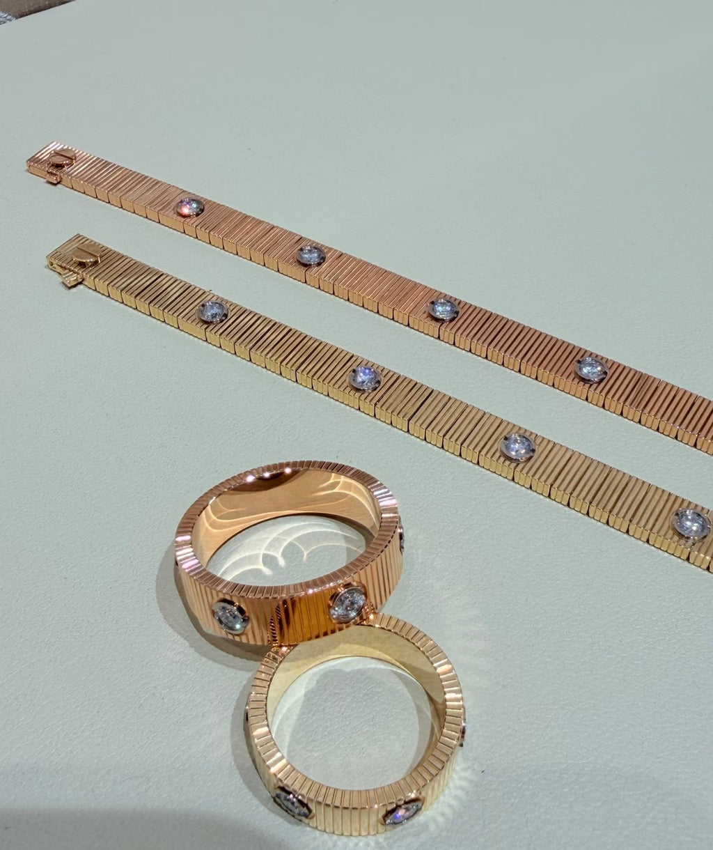 [Sparkle Jewelery]2026 New Arrival LOVE Unlimited Diamond Grooved Ring