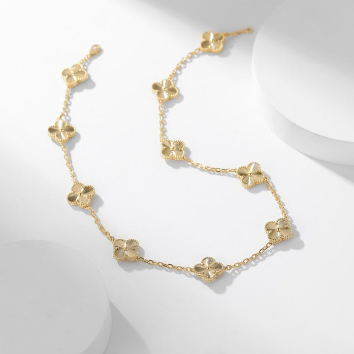 [sparkle Jewelry ]CLOVER 10 MOTIFS LASER NECKLACE