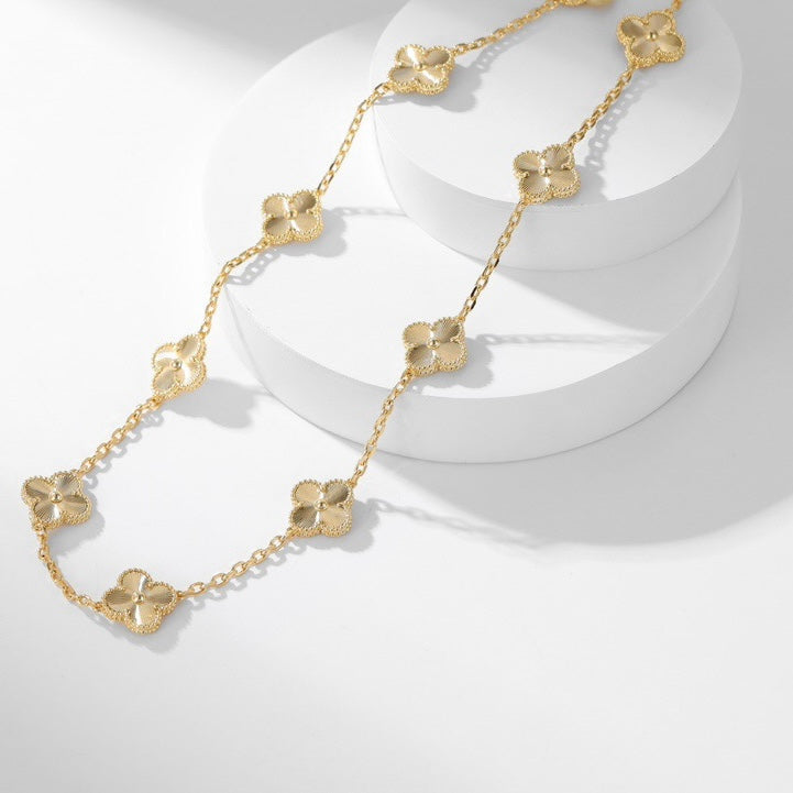 [sparkle Jewelry ]CLOVER 10 MOTIFS LASER NECKLACE