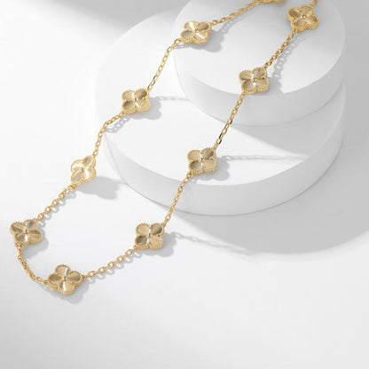 [sparkle Jewelry ]CLOVER 10 MOTIFS LASER NECKLACE