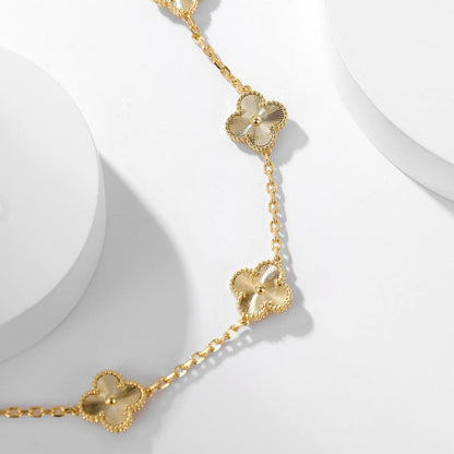 [sparkle Jewelry ]CLOVER 10 MOTIFS LASER NECKLACE
