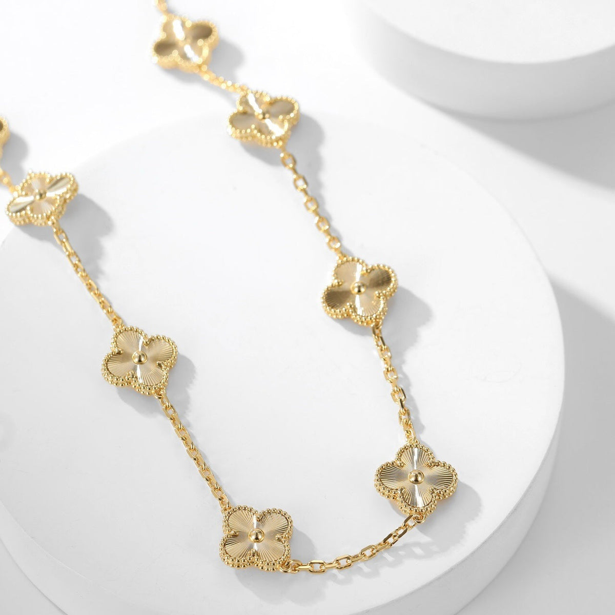 [sparkle Jewelry ]CLOVER 10 MOTIFS LASER NECKLACE