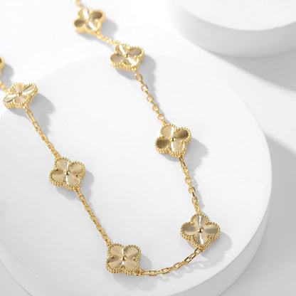 [sparkle Jewelry ]CLOVER 10 MOTIFS LASER NECKLACE