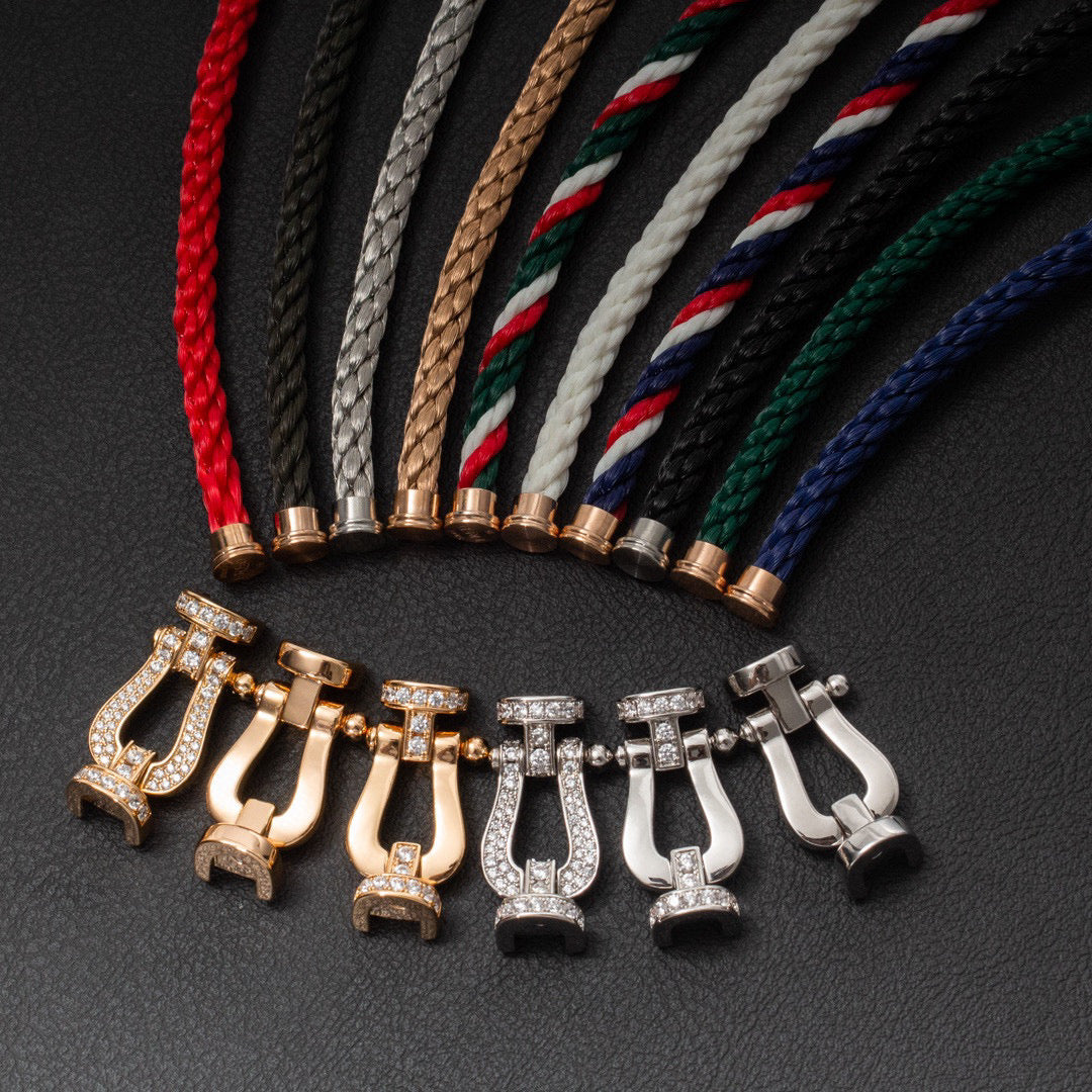 [Sparkle]FORCE LARGE HORSESHOE BRACELET - WHITE GOLD