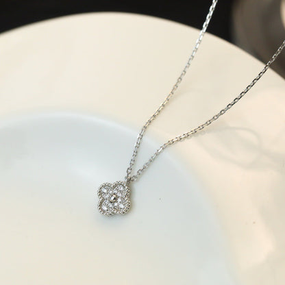 [sparkle Jewelry ]CLOVER MINI 9.5MM PENDANT DIAMOND NECKLACE
