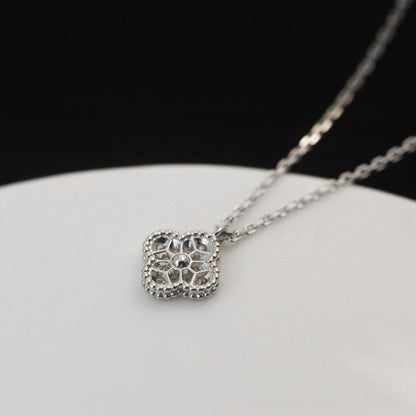 [sparkle Jewelry ]CLOVER MINI 9.5MM PENDANT DIAMOND NECKLACE
