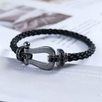 [sparkle Jewelry ]FORCE LARGE SERIES HORSESHOE BLACK SAMURAI BRACELET