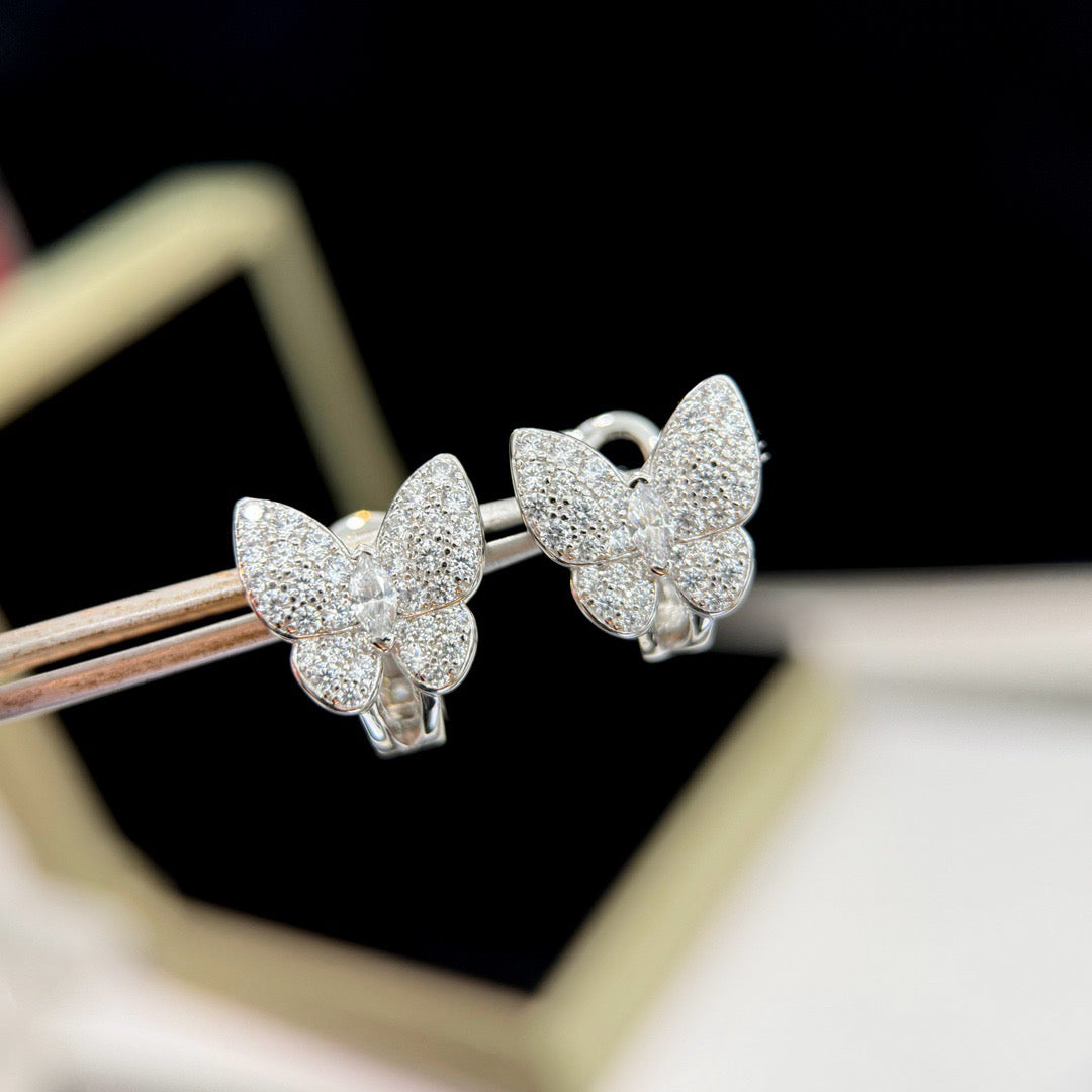 [sparkle Jewelry ]BUTTERFLY ALL DIAMOND EARRINGS