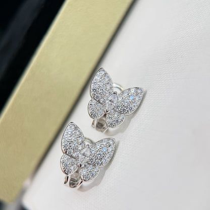 [sparkle Jewelry ]BUTTERFLY ALL DIAMOND EARRINGS