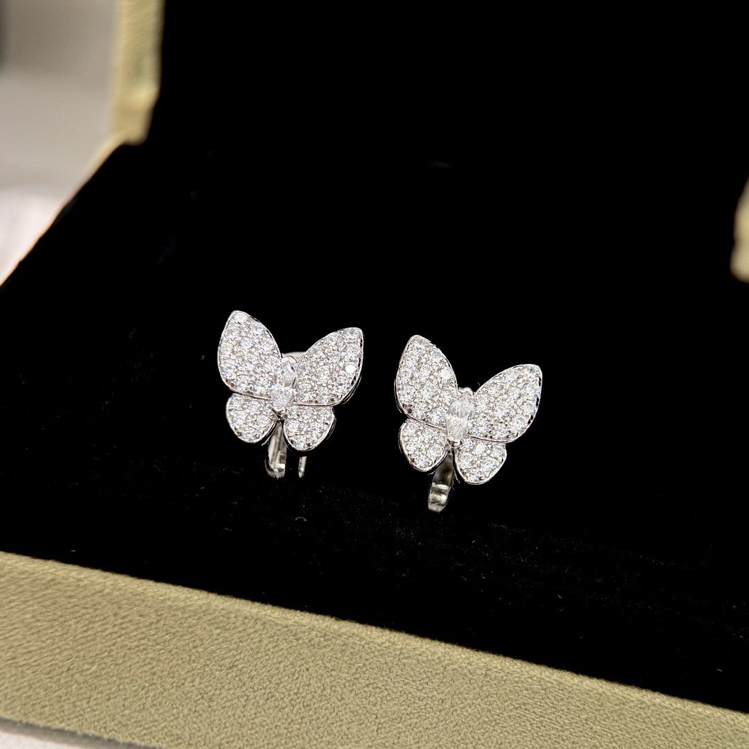 [sparkle Jewelry ]BUTTERFLY ALL DIAMOND EARRINGS