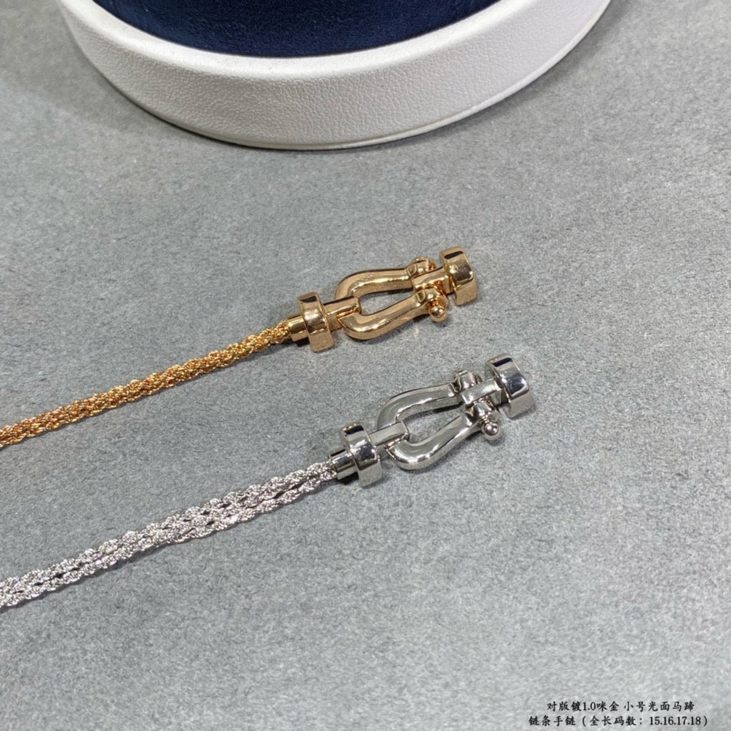 [sparkle Jewelry ]FORCE SMALL HORSESHOE  DIAMOND CHAIN ROPE BRACELET