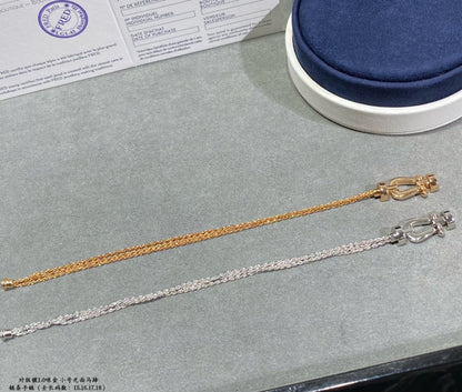 [sparkle Jewelry ]FORCE SMALL HORSESHOE  DIAMOND CHAIN ROPE BRACELET