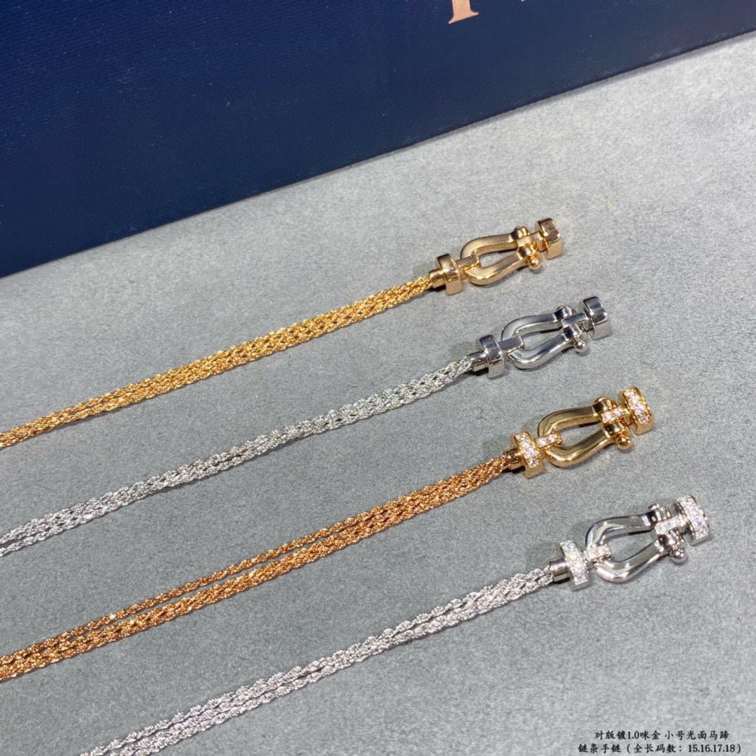 [sparkle Jewelry ]FORCE SMALL HORSESHOE  DIAMOND CHAIN ROPE BRACELET