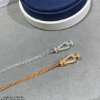 [sparkle Jewelry ]FORCE SMALL HORSESHOE  DIAMOND CHAIN ROPE BRACELET