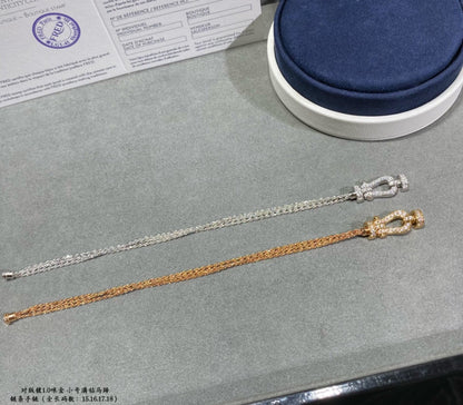 [sparkle Jewelry ]FORCE SMALL HORSESHOE  DIAMOND CHAIN ROPE BRACELET
