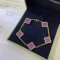 [sparkle Jewelry ]CLOVER  5 MOTIFS  PURPLE VIOLET BRACELET