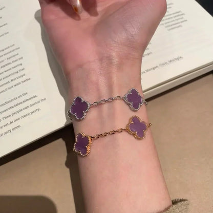 [sparkle Jewelry ] CLOVER 5 MOTIF VIOLET BRACELET COLLECTION