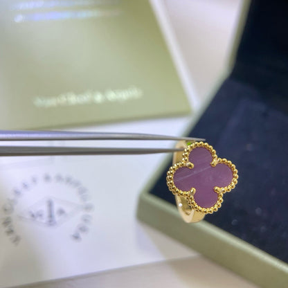 [sparkle Jewelry ]CLOVER  PURPLE VIOLET RING