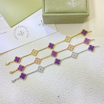 [sparkle Jewelry ] CLOVER 5 MOTIF VIOLET BRACELET COLLECTION