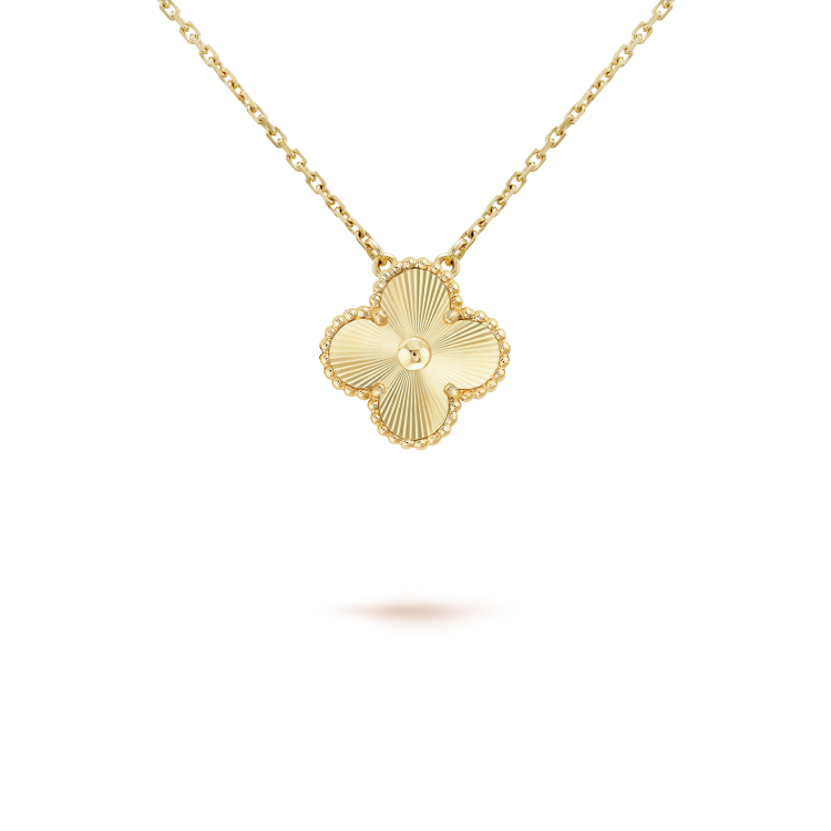 [sparkle Jewelry ]CLOVER 15MM LASER NECKLACE