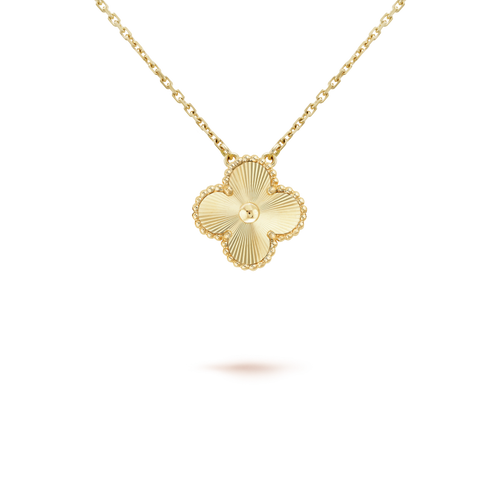 [sparkle Jewelry ]CLOVER 15MM LASER NECKLACE