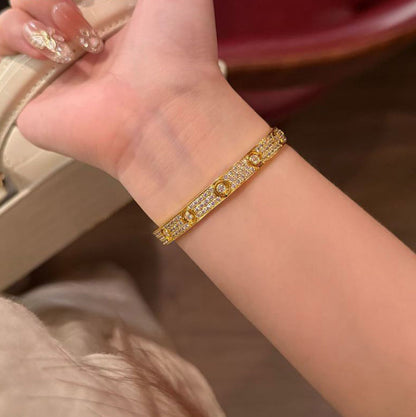 [sparkle Jewelery]LOVE BRACELET 6.1MM DIAMOND-PAVED 10 BIG DIAMONDS